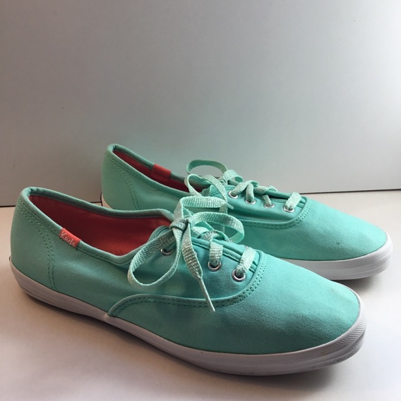 Keds Women's Lace Up  Teal Champion/Tennis/Sneaker Canvas Shoes Size 7.5 - Picture 10 of 12